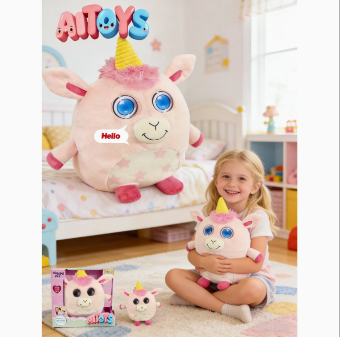 AI Interactive Unicorn Plush Toy - Smart Companion & Learning Buddy