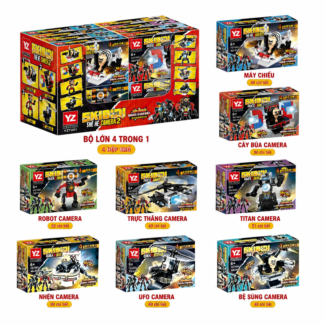 Skibidi Toilet Titan Mech Building Blocks Set-8pcs
