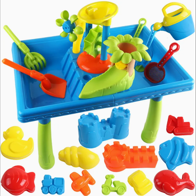 Kids Sand & Water Activity Table Beach Toy Set