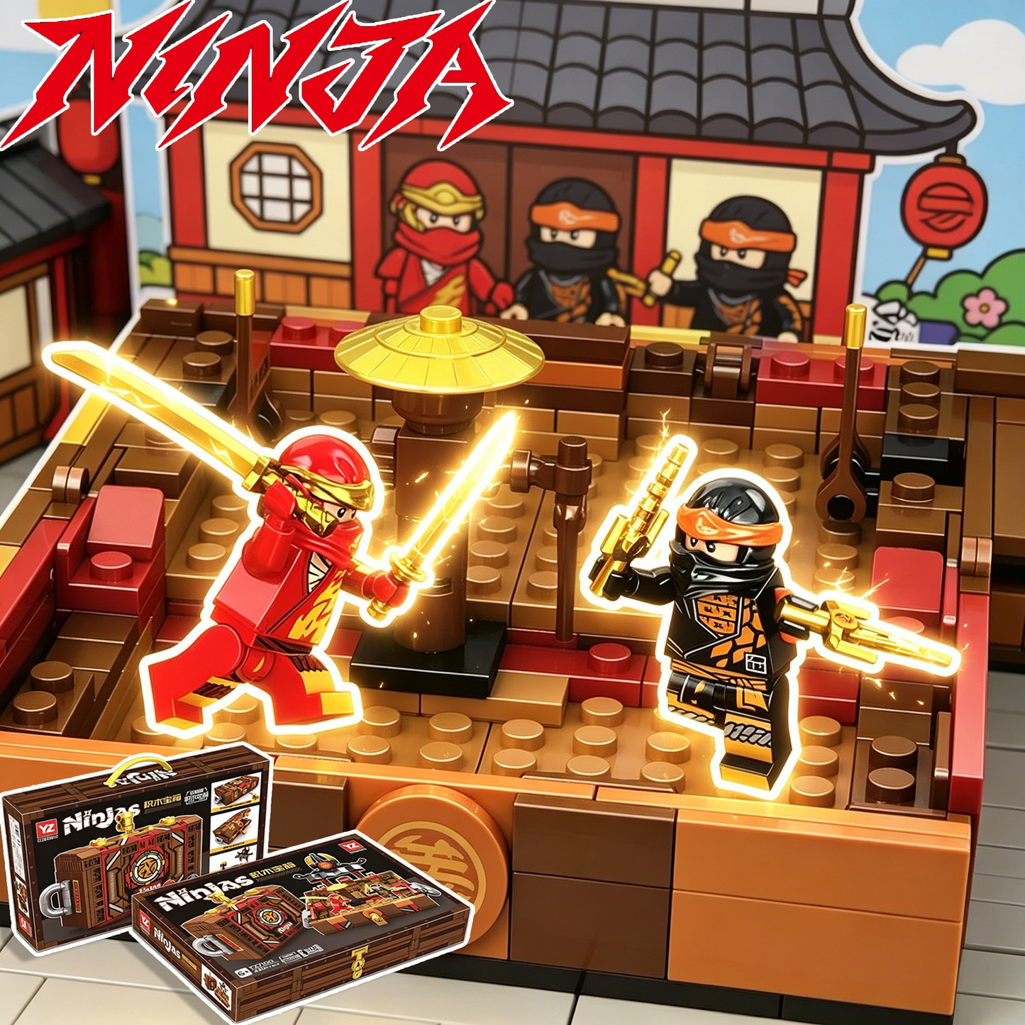 Ninja Treasure Chest Building Set