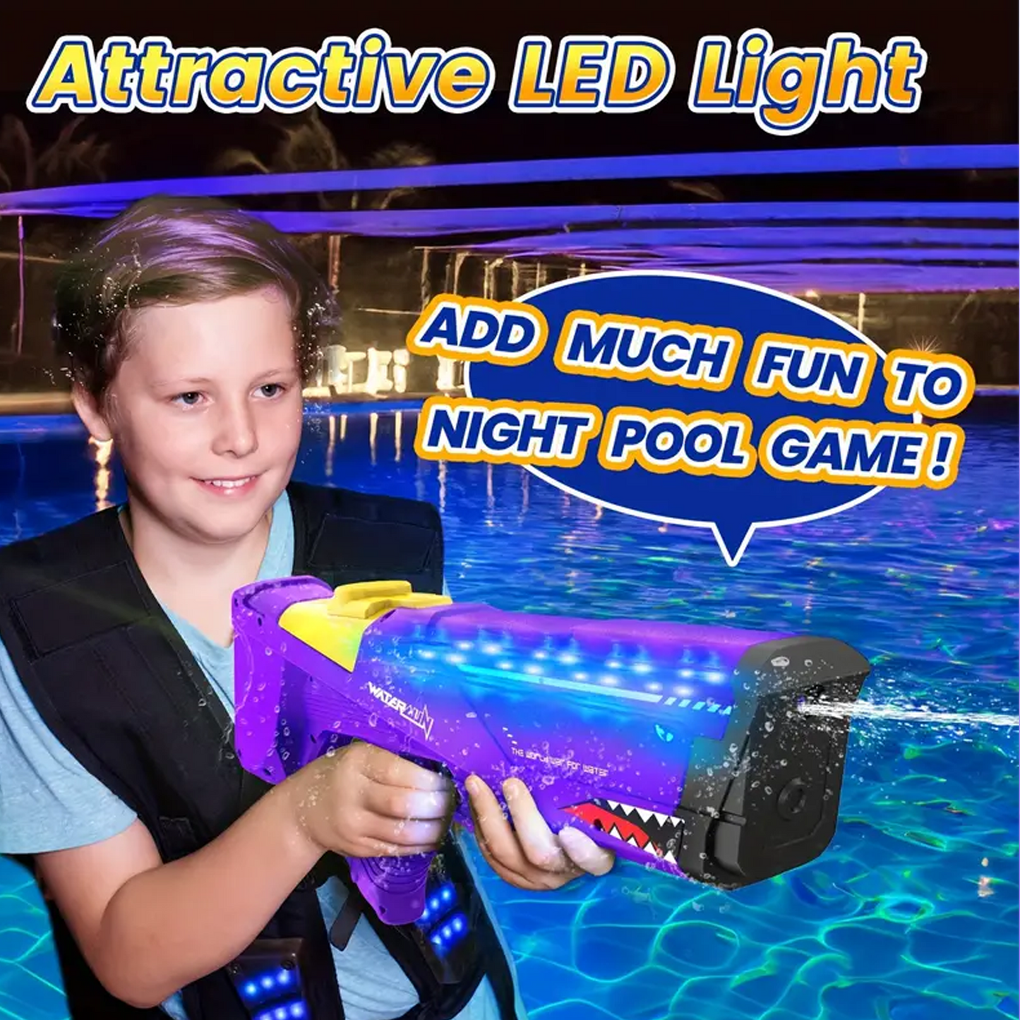 Shark LED Electric Water Gun Toy