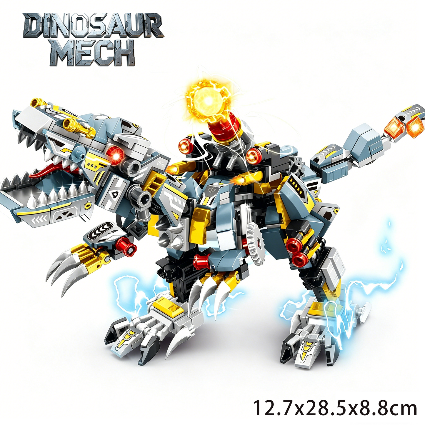 2-in-1 Indominus Rex Mecha Building Blocks, STEM Toy for Kids