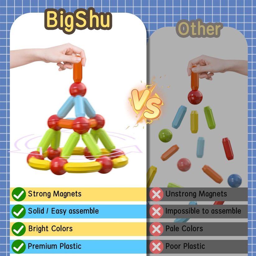 86PCS Magnetic Sticks and Balls Building Set for Kids