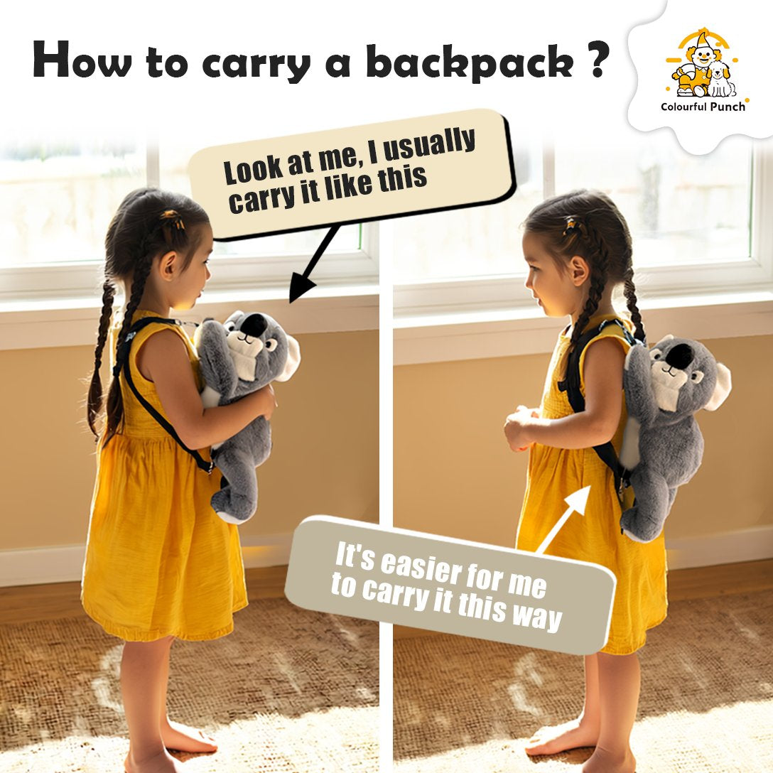 Kids' Plush Koala Crossbody & Backpack