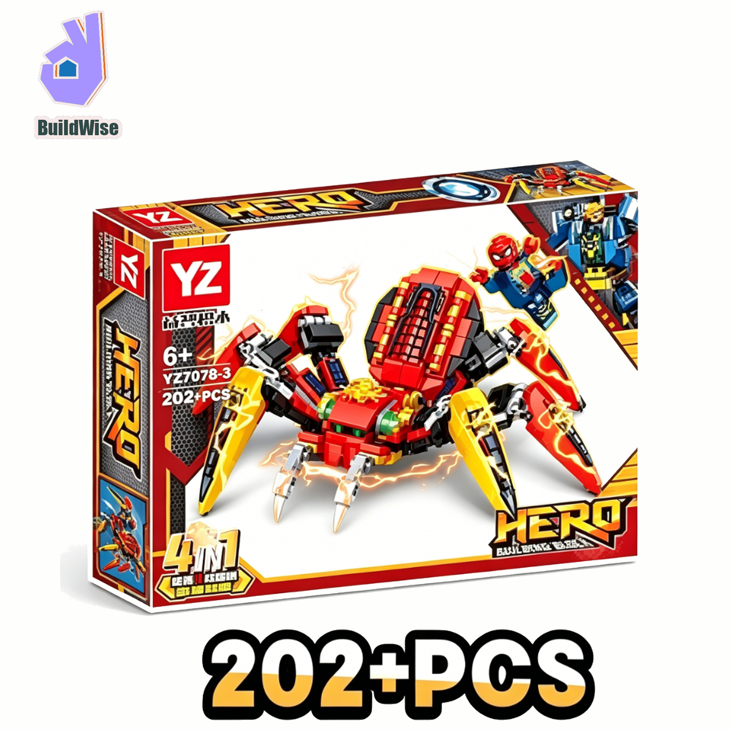 8 Boxes 4 Styles Mecha Building Blocks Set