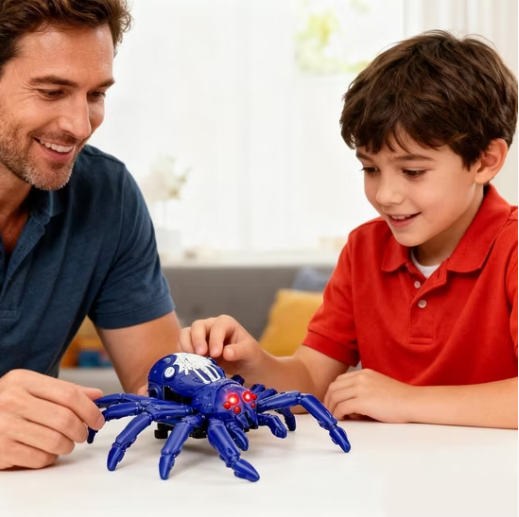 Remote Control Wall-Climbing Spider Toy with LED Eyes