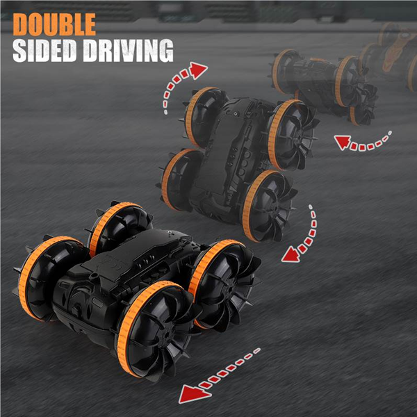 Amphibious RC Stunt Car - Waterproof 4WD Double-Sided Flip Toy