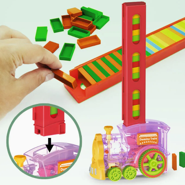 Automatic Domino Train Toy Set