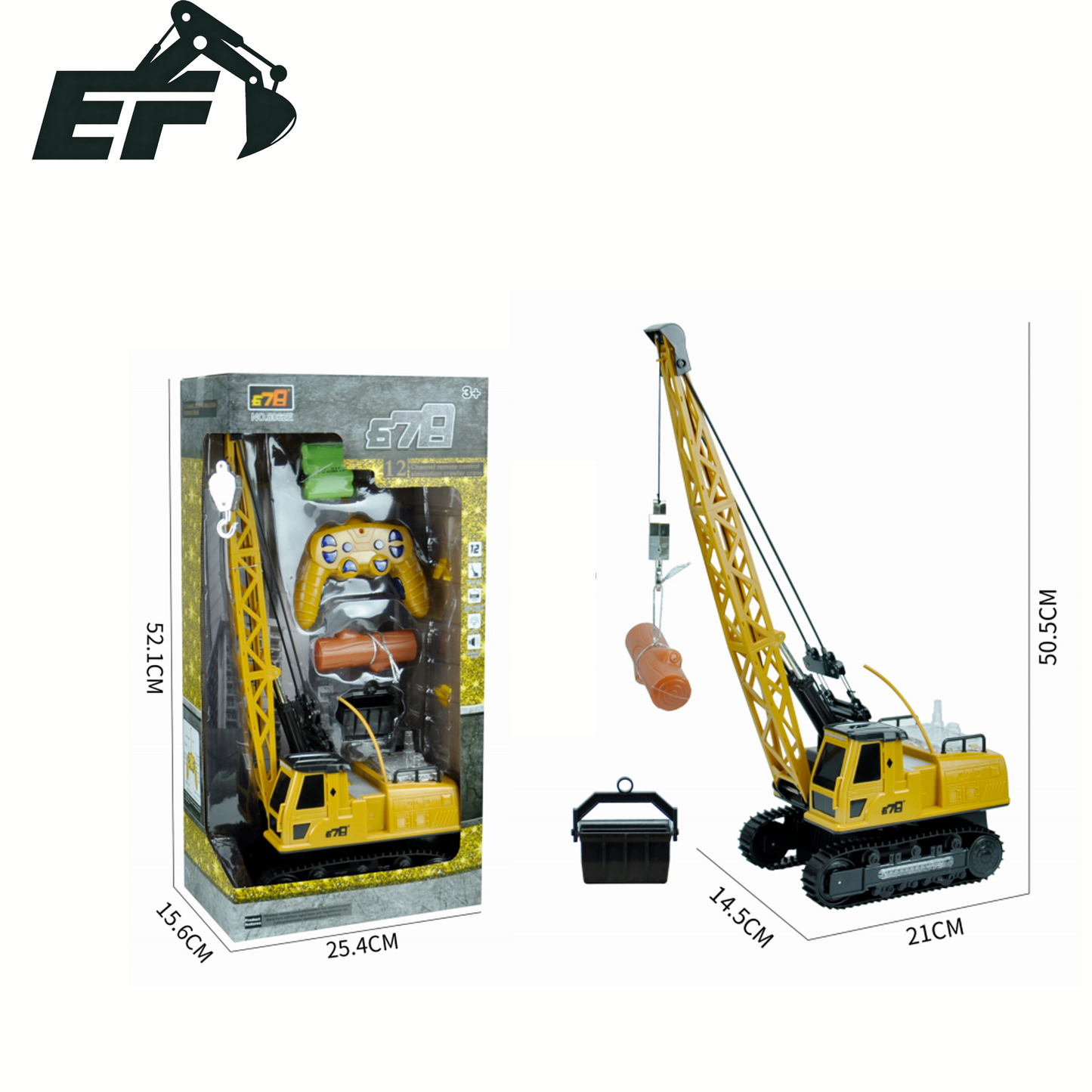 8062E-Remote Control Crawler Crane Toy