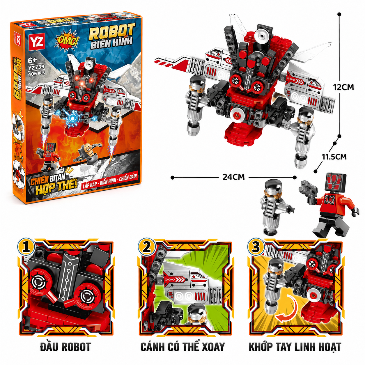 Skibidi Toilet Titan Speaker Man Building Blocks