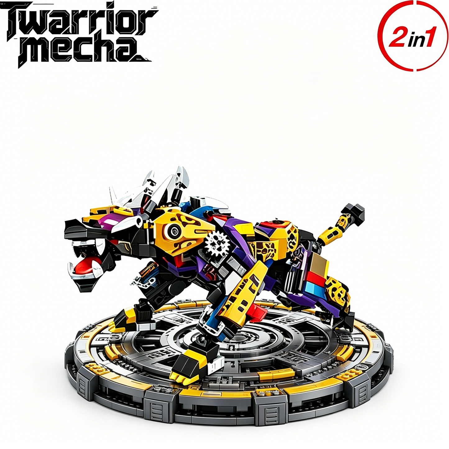 2-in-1 Transforming Mecha & Beast Building Blocks
