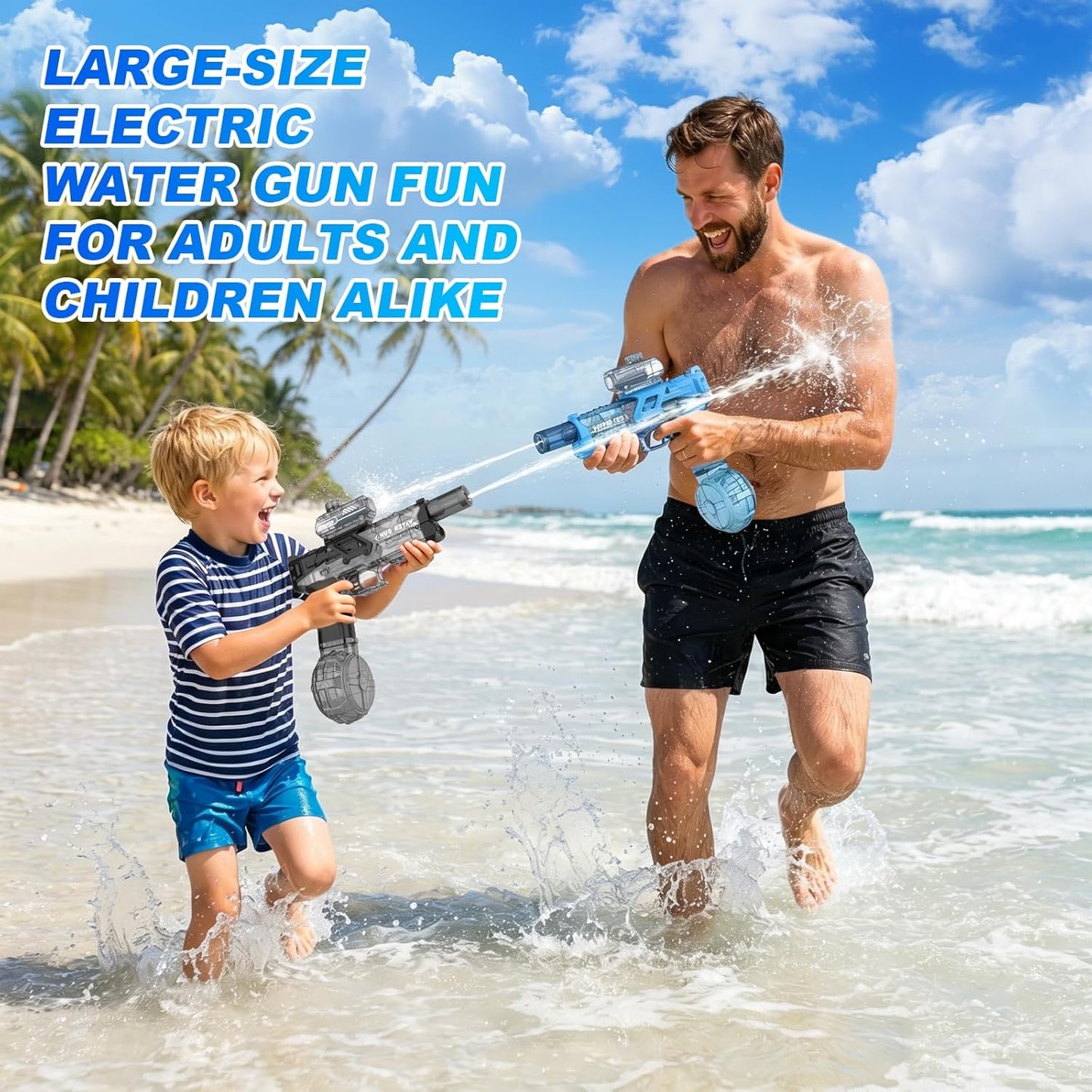 Transparent Electric Water Gun with Lights