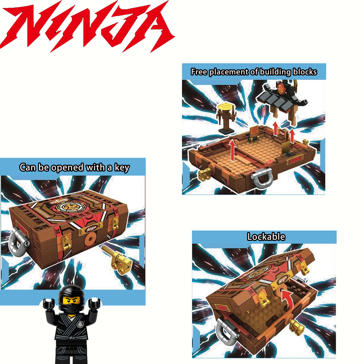 Ninja Treasure Chest Building Set