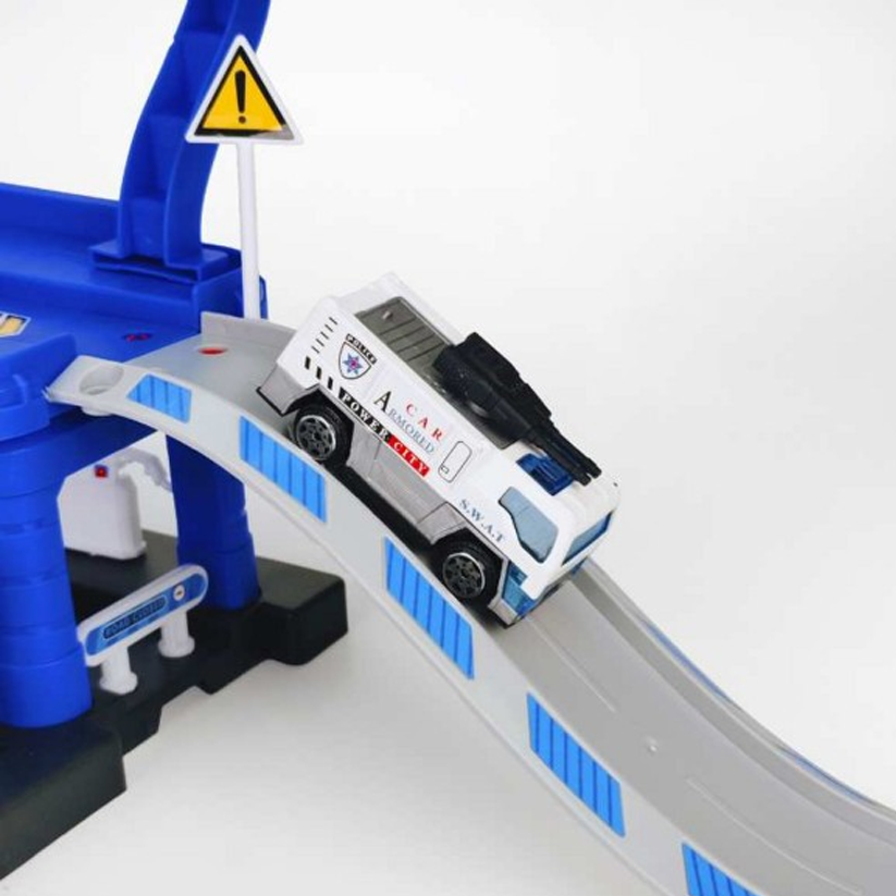 City Police Parking Garage Playset with Toy Cars