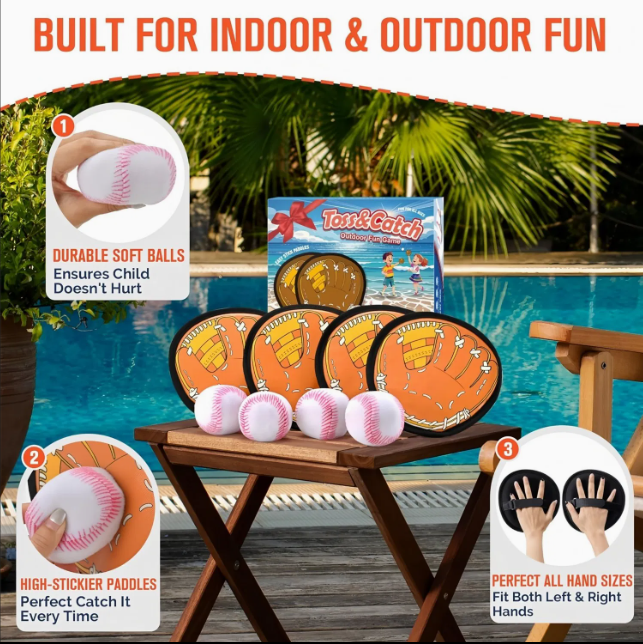 Kids Toss & Catch Sticky Ball Game Set