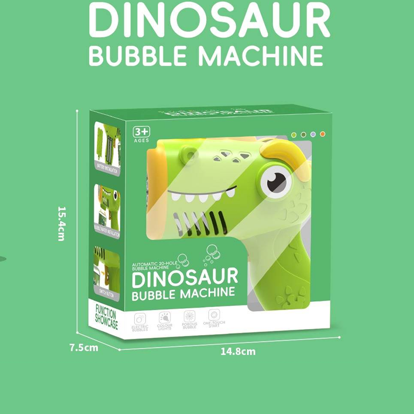 Automatic Dinosaur Bubble Gun Toy for Kids