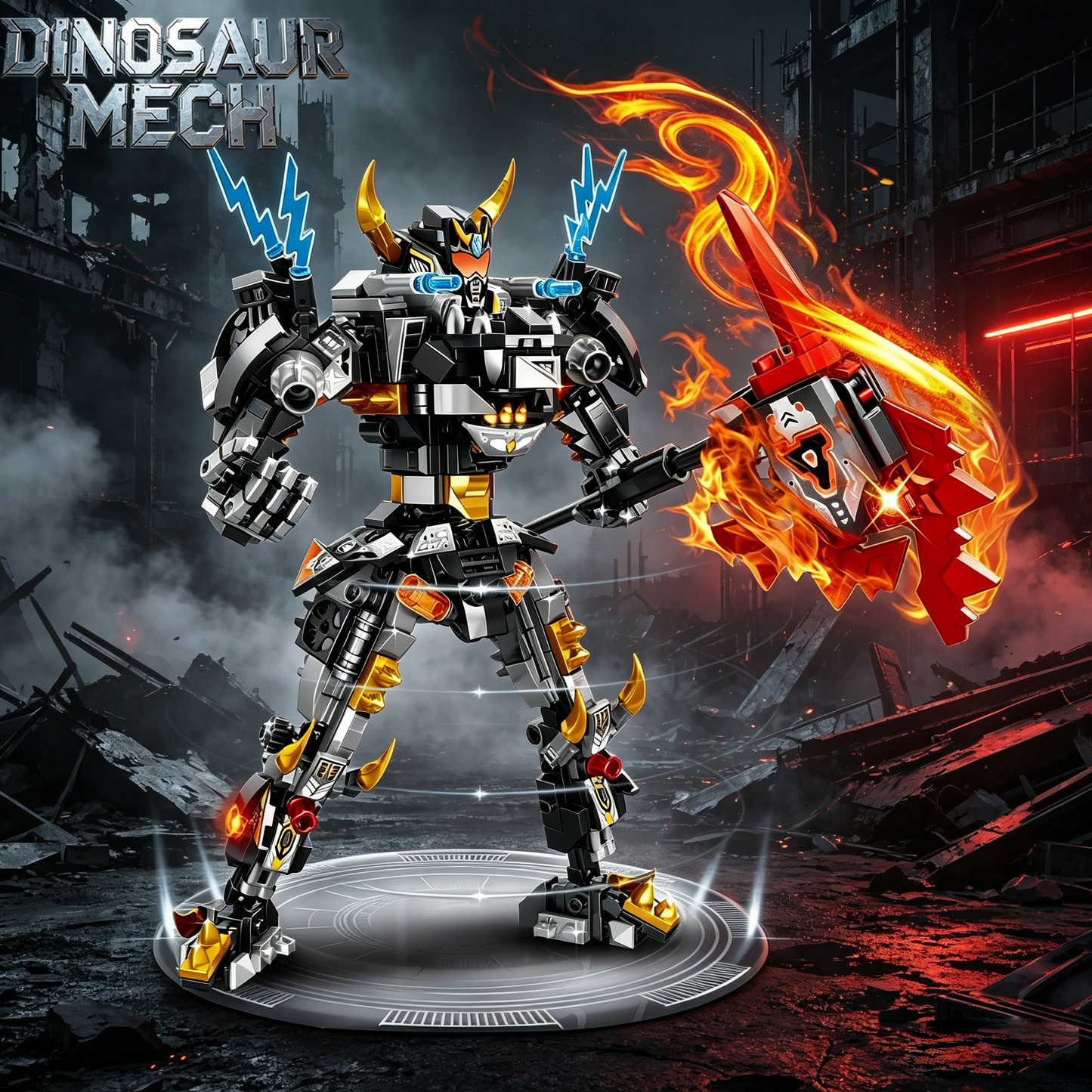 2-in-1 Tyrannosaurus rex Mecha Building Blocks, STEM Toy