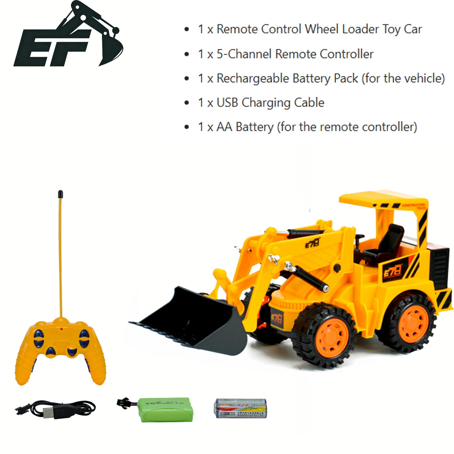 8026E-Remote Control Wheel Loader Toy