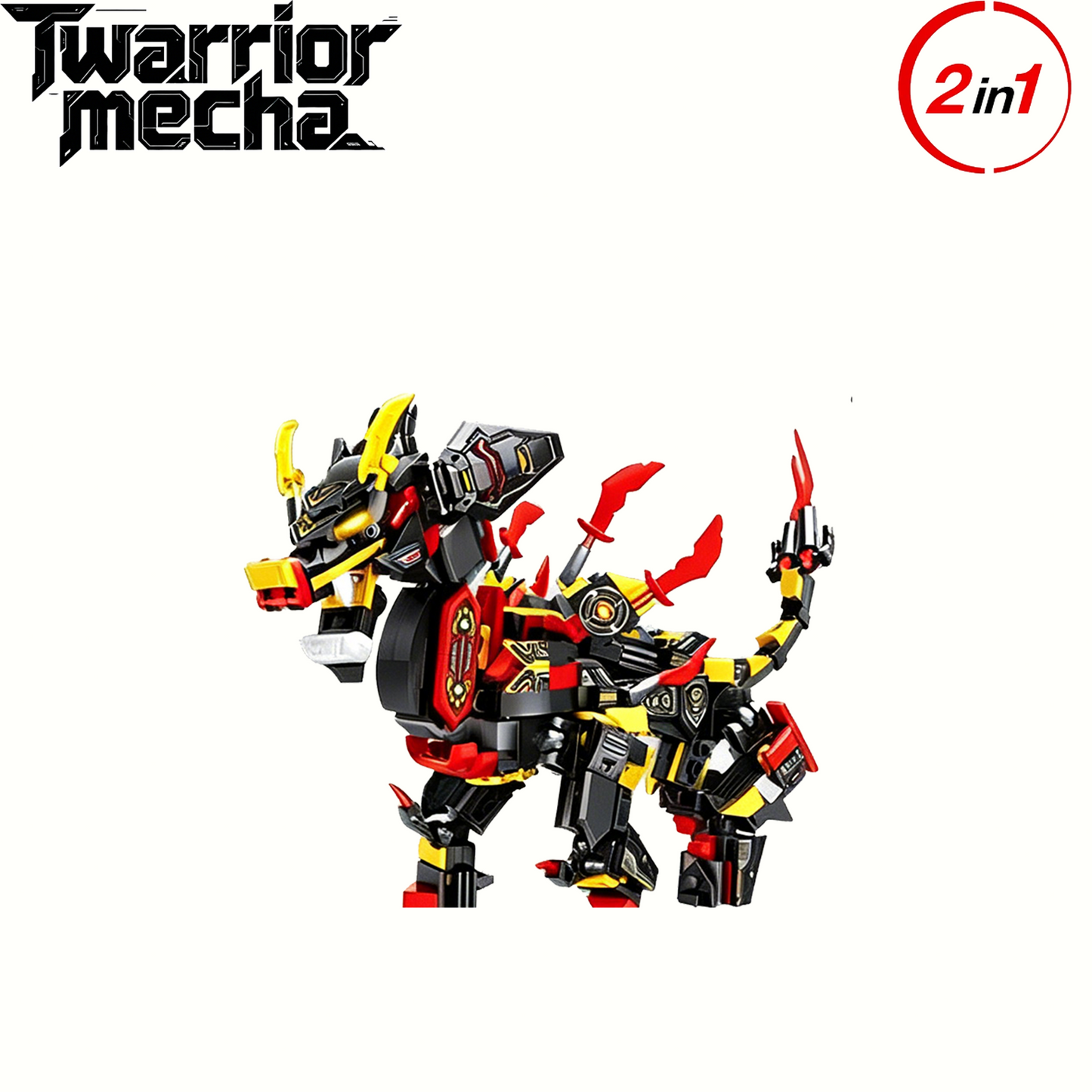2-in-1 Transformable Mecha & Beast Building Blocks, STEM Educational Toy
