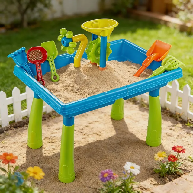 Kids Sand & Water Activity Table Beach Toy Set