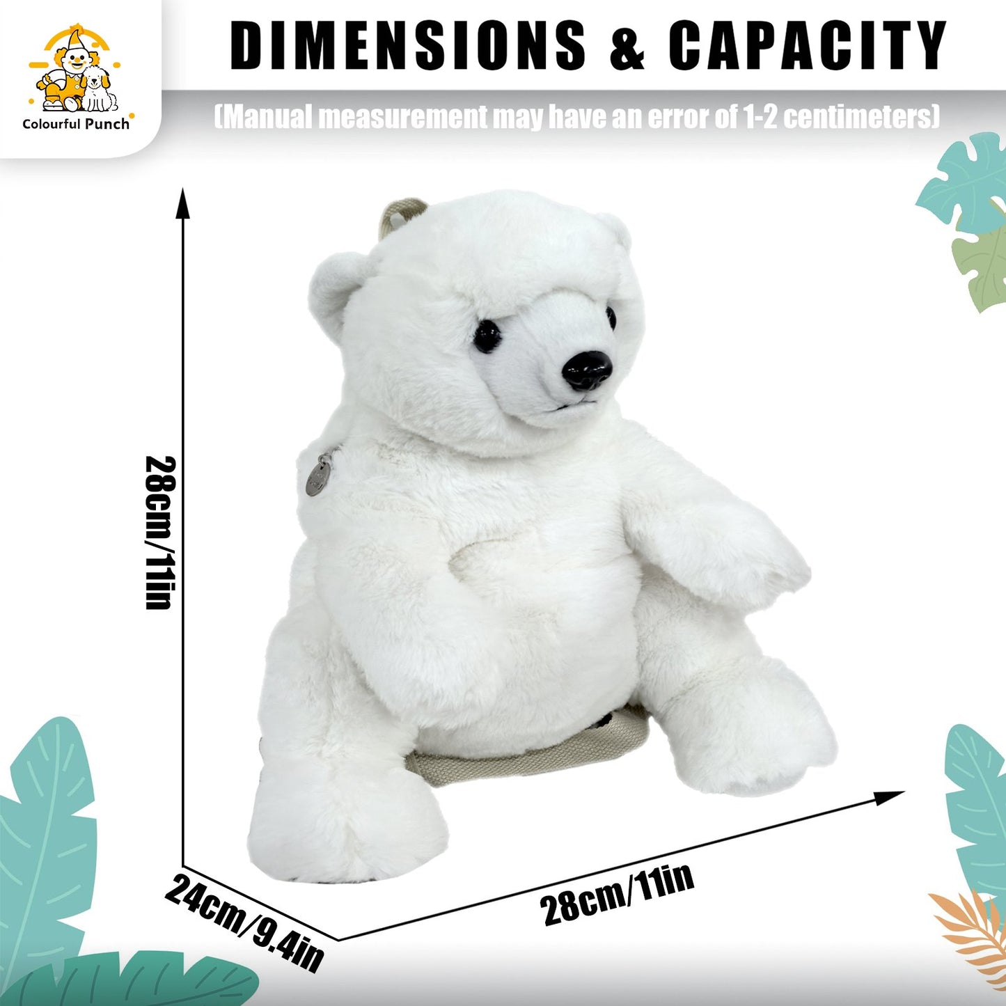 Kids' Plush Polar Bear Backpack