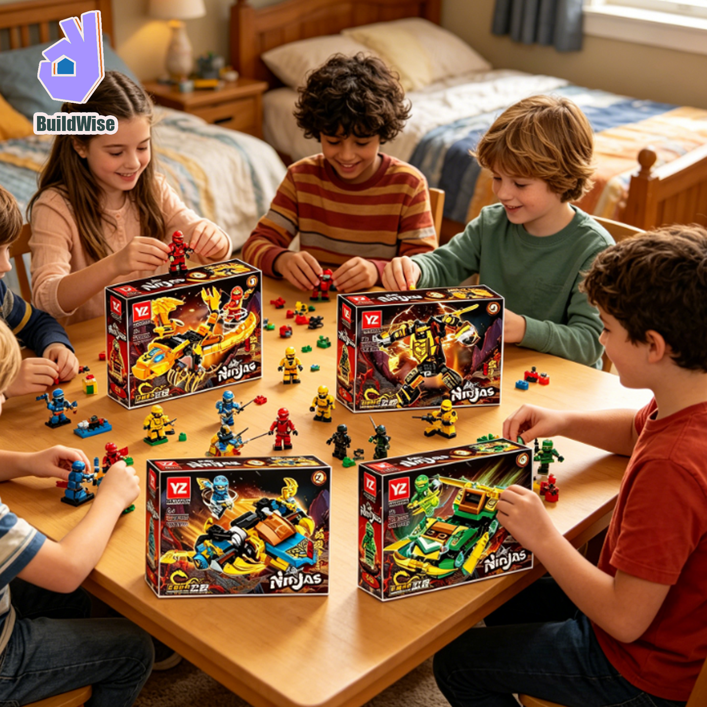 Ninja Dragon 8 Boxes Building Blocks Set