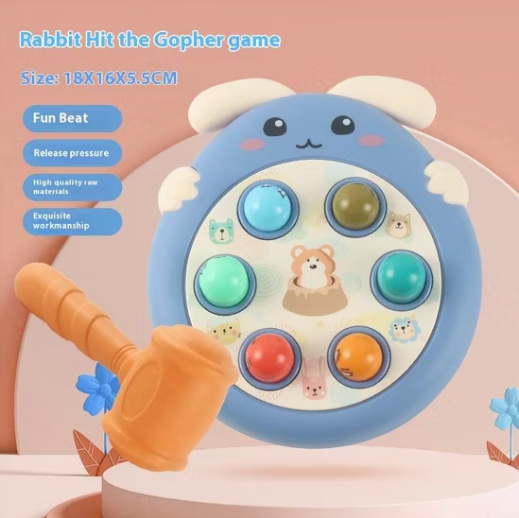 Bunny Themed Whack-a-Mole Toy for Toddlers