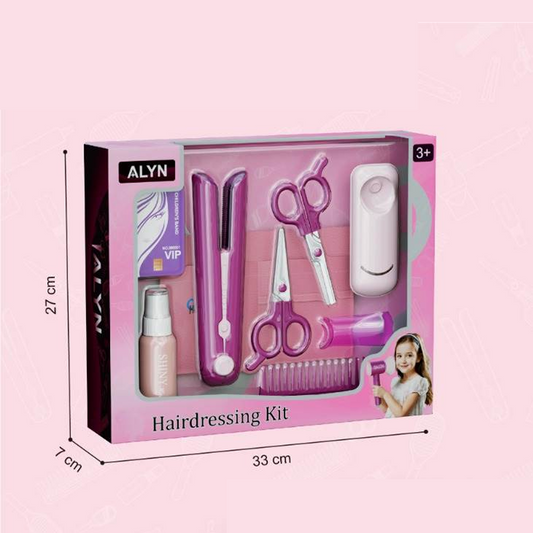 Kids Hair Salon Styling Pretend Play Kit with Light & Sound
