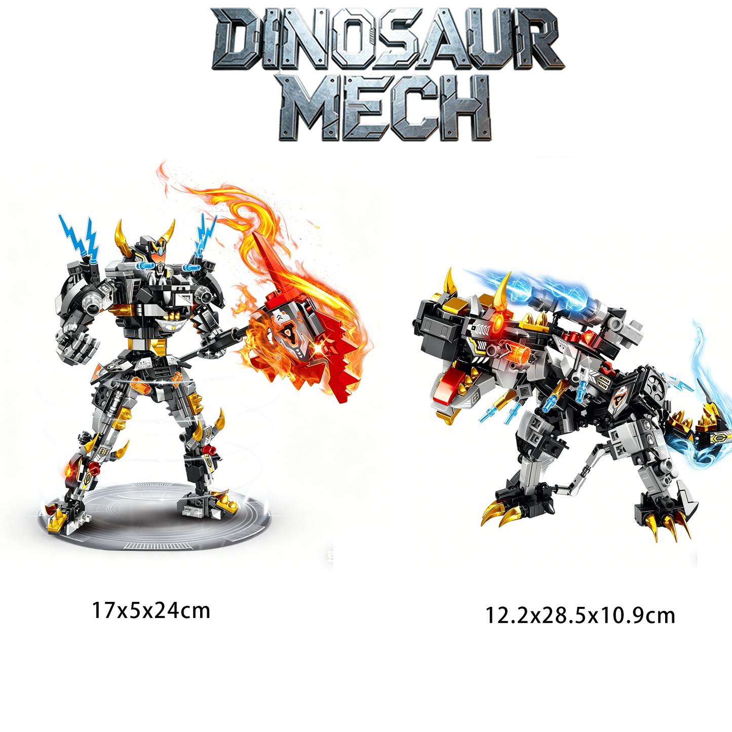 2-in-1 Tyrannosaurus rex Mecha Building Blocks, STEM Toy