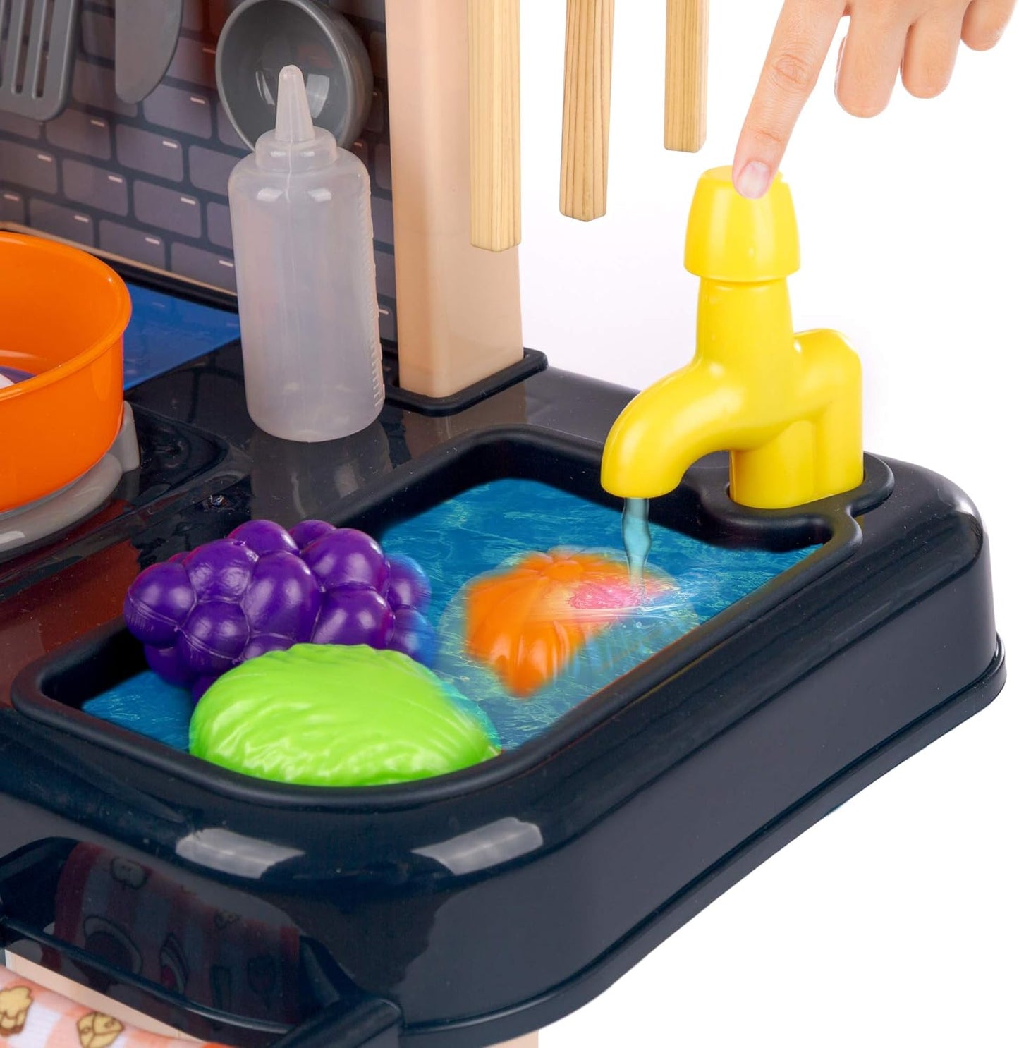 Kids Pretend Play Kitchen Toy Set with Spray & Lights