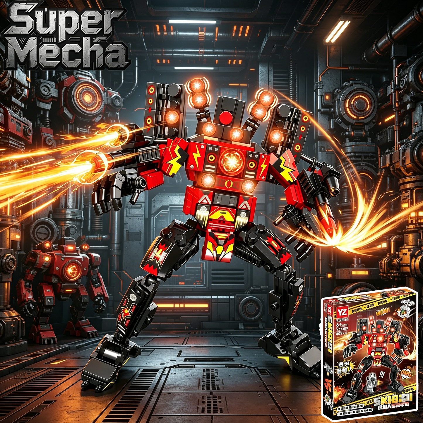 Super Mecha Building Blocks, STEM Toy with Minifigures