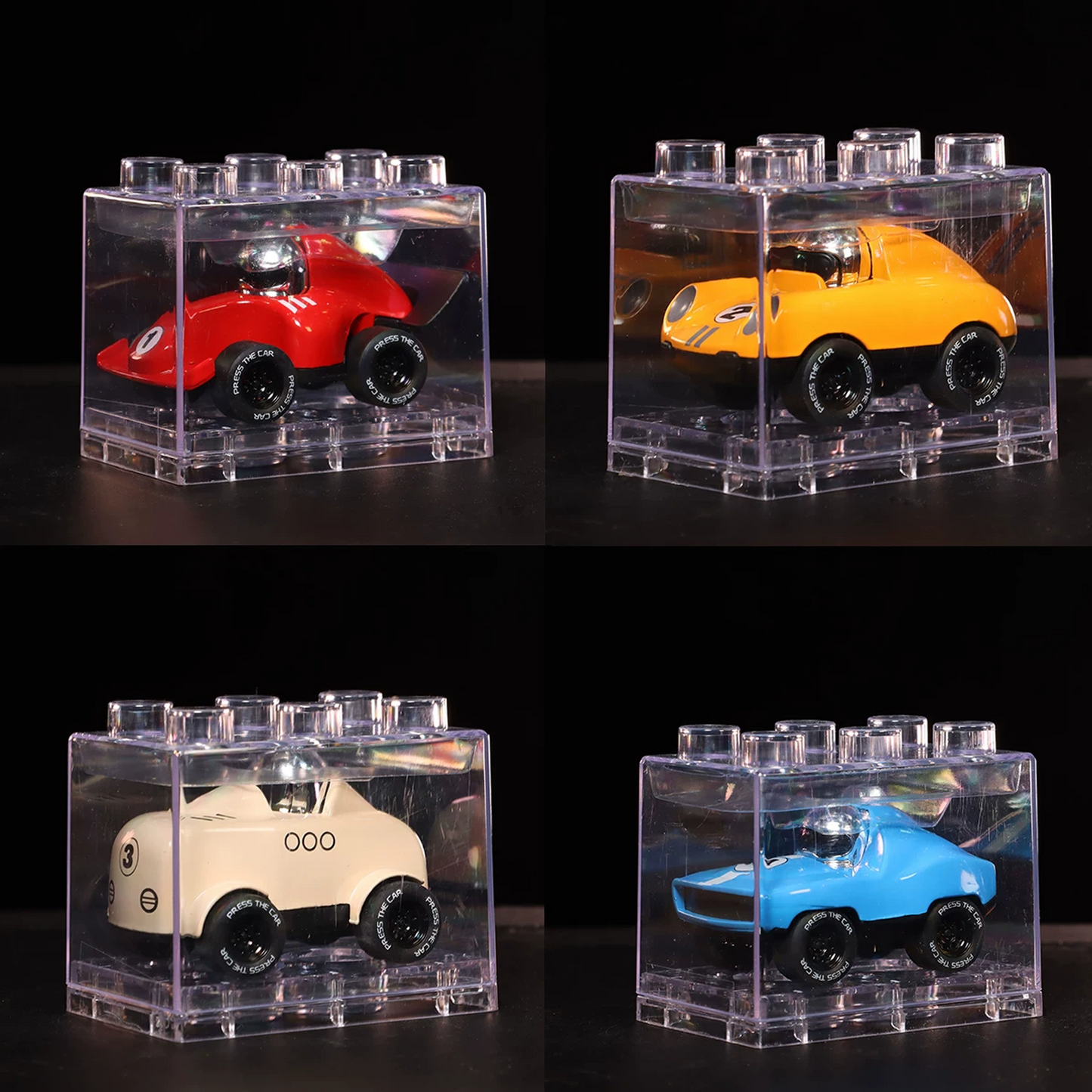 Alloy Press & Go Racing Cars, Friction-Powered Toy Vehicles for Kids