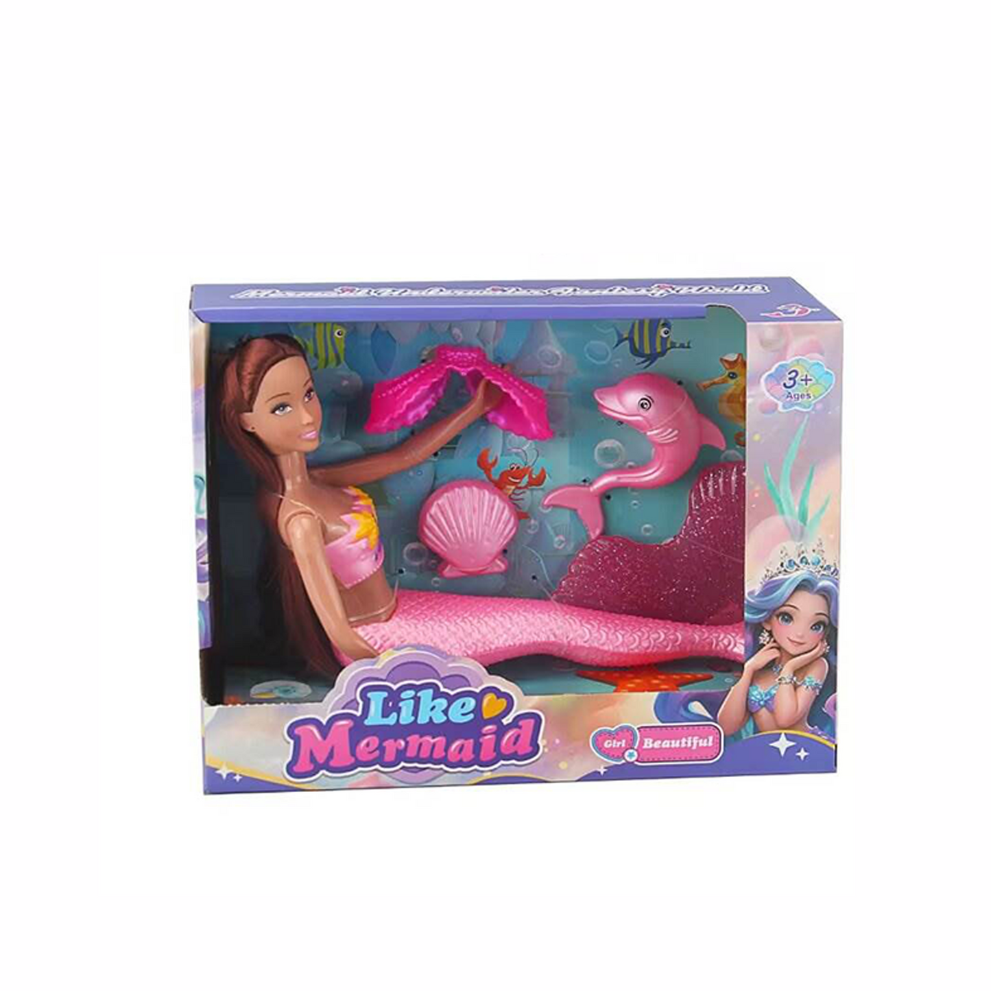 14" Mermaid Princess Doll Playset