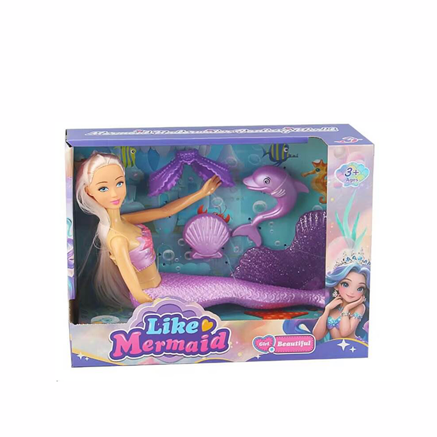 14" Mermaid Princess Doll Playset