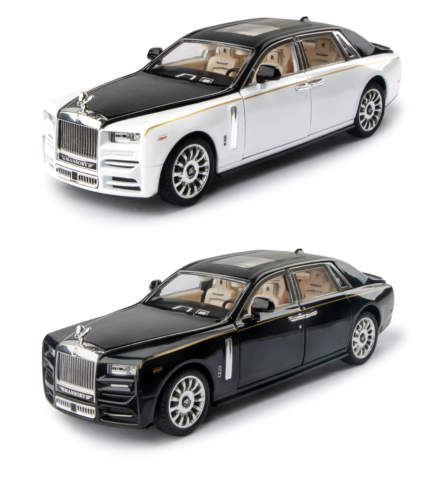 1:24 Luxury Diecast Car Model, Classic Limousine Replica with Light & Sound