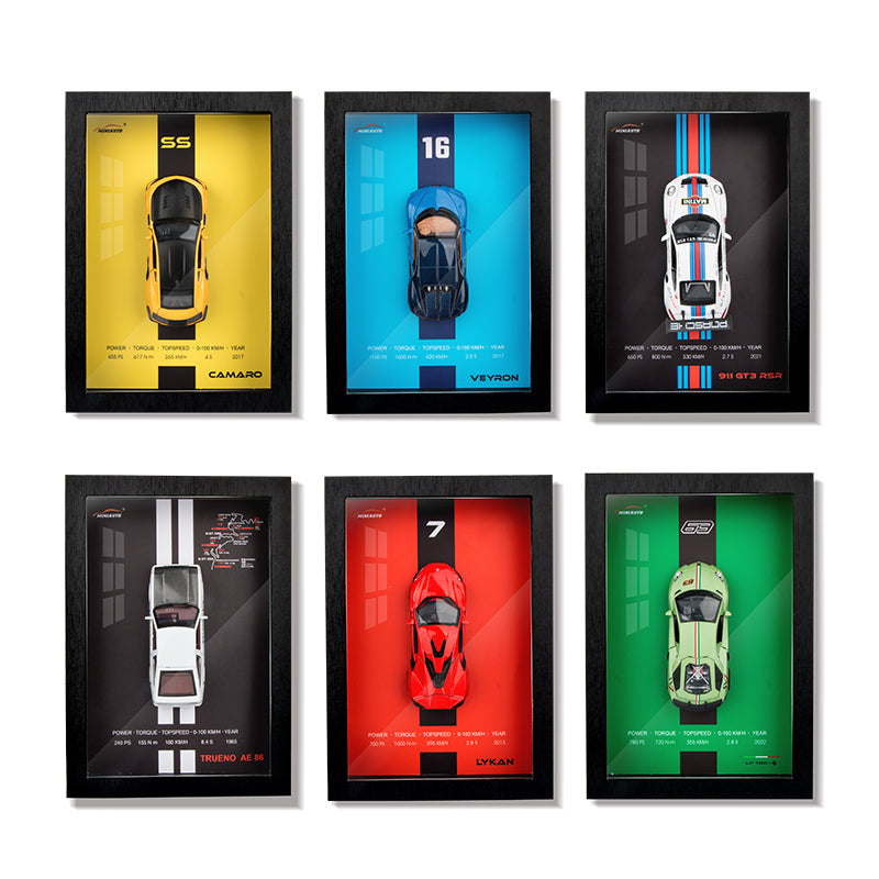 1:32 Die-Cast Car Model 3D Shadow Box Frame Display